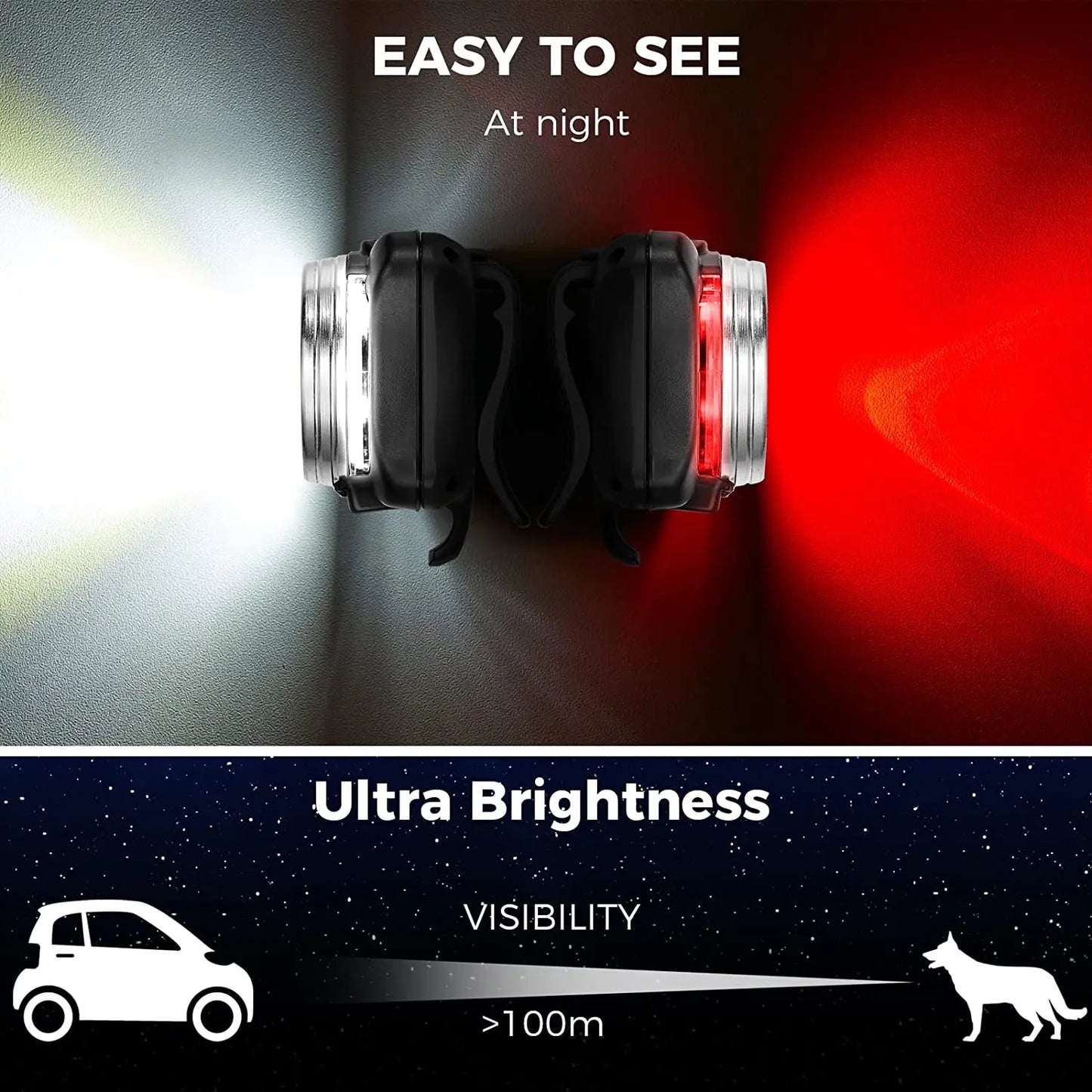 LED Dog Lamp Flashlight for Night Safety