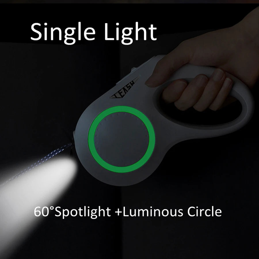 LED Dog Leash with USB Charge for Night Walking Safety