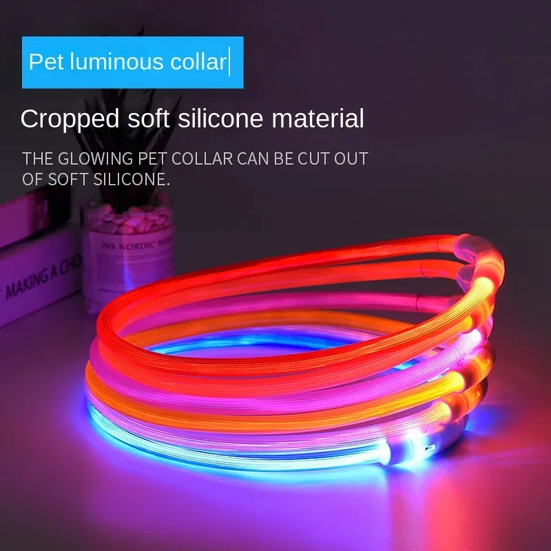 Adjustable LED Dog Collar - USB Rechargeable