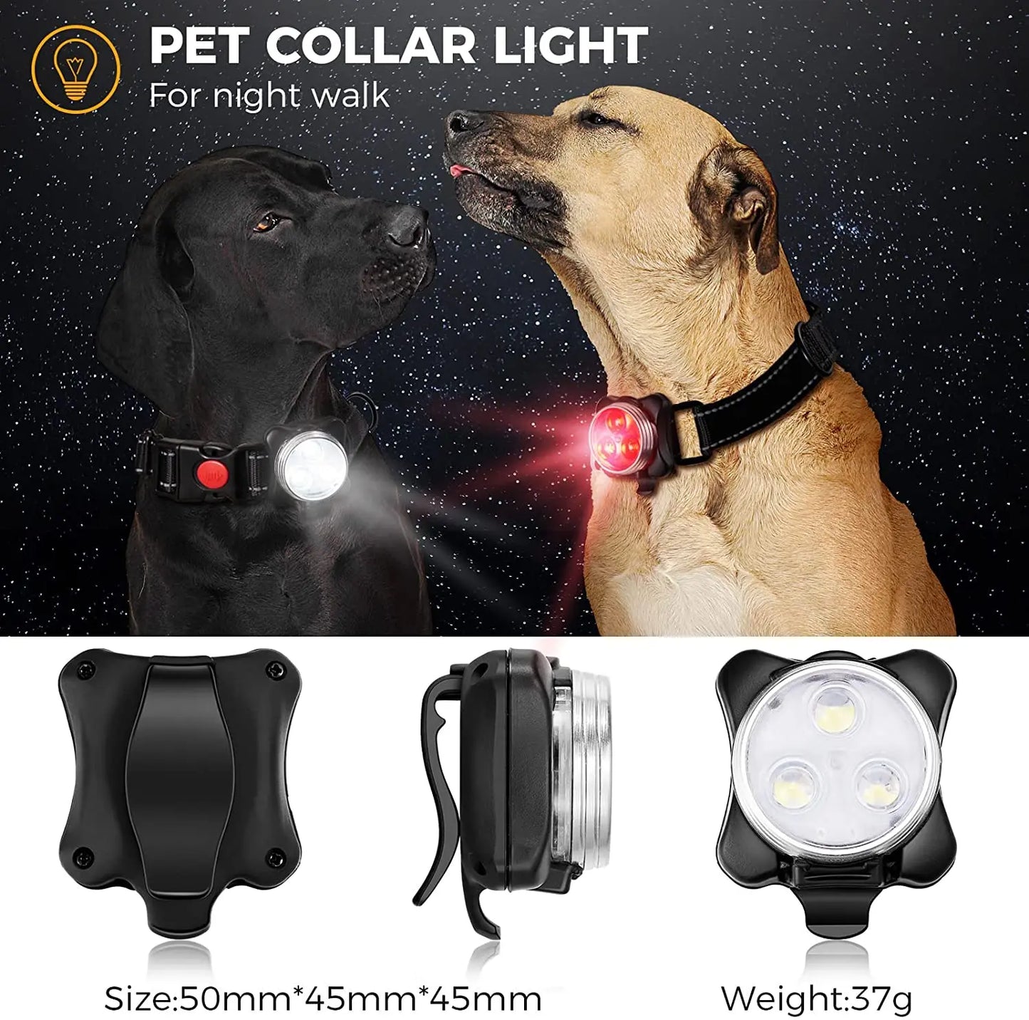 LED Dog Lamp Flashlight for Night Safety
