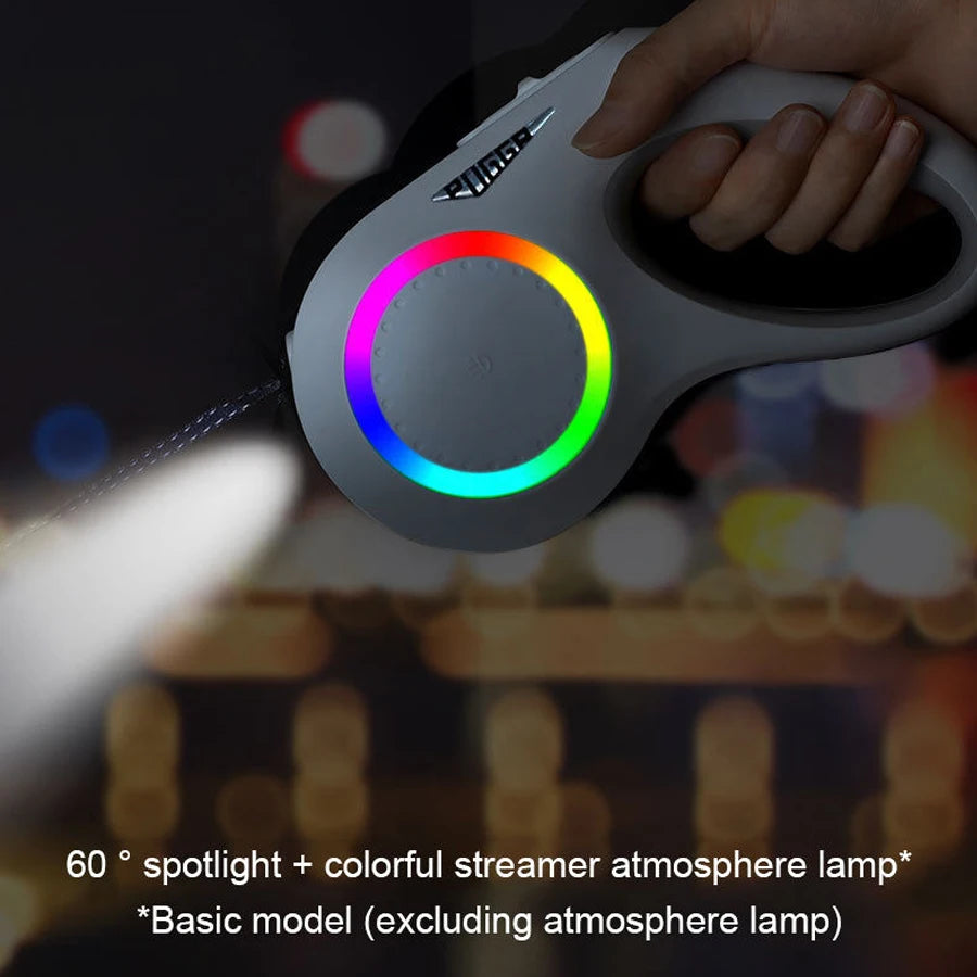 LED Dog Leash with USB Charge for Night Walking Safety