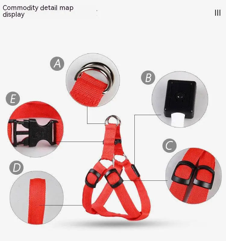 Adjustable LED Dog Harness for Night Safety