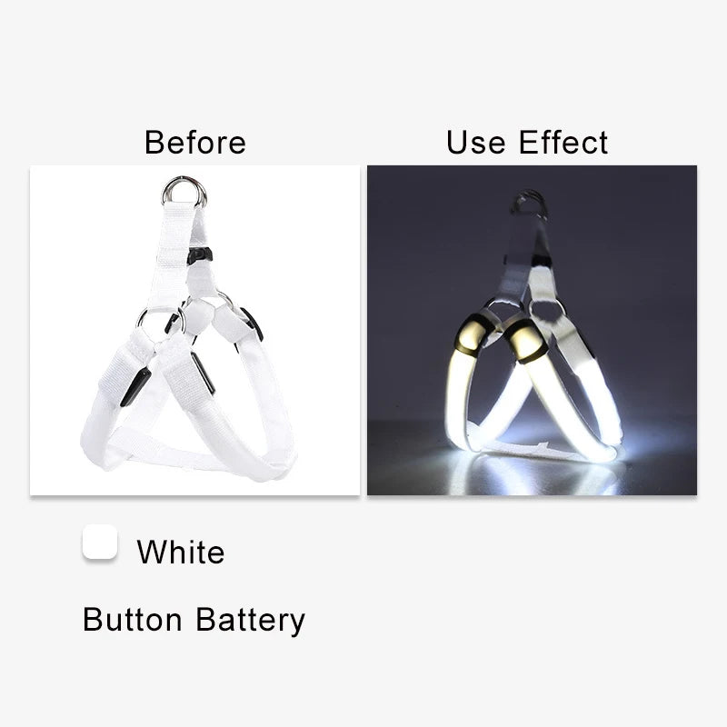Adjustable LED Dog Harness for Night Safety