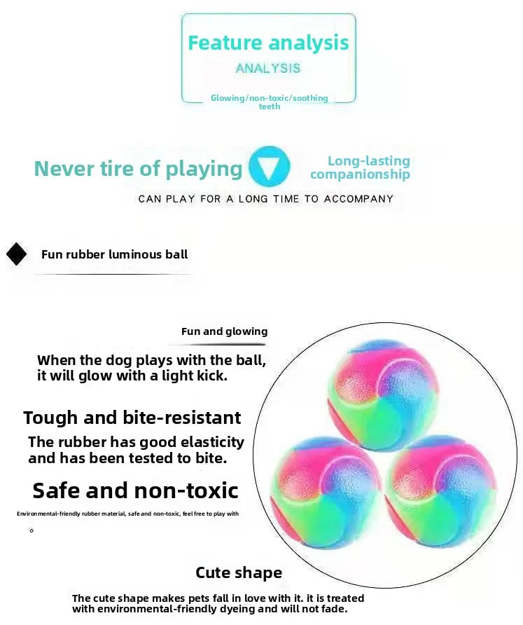 LED Dog Toy - Bite Resistant Safe Material