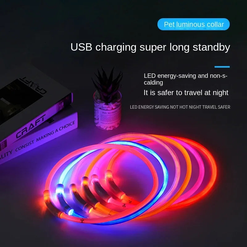 Adjustable LED Dog Collar - USB Rechargeable