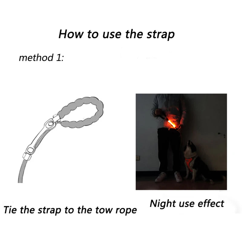 Luminous Strap For Dog Collar Harness Leash