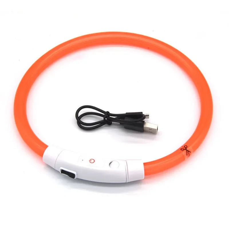 Adjustable LED Dog Collar - USB Rechargeable