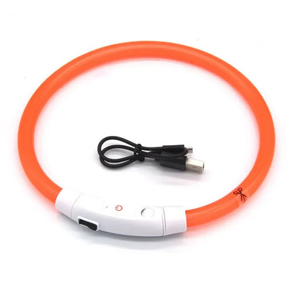 Adjustable LED Dog Collar - USB Rechargeable