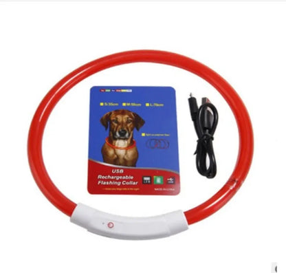 Adjustable LED Dog Collar - USB Rechargeable