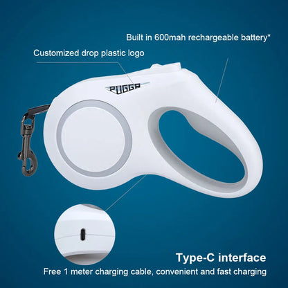 LED Dog Leash with USB Charge for Night Walking Safety