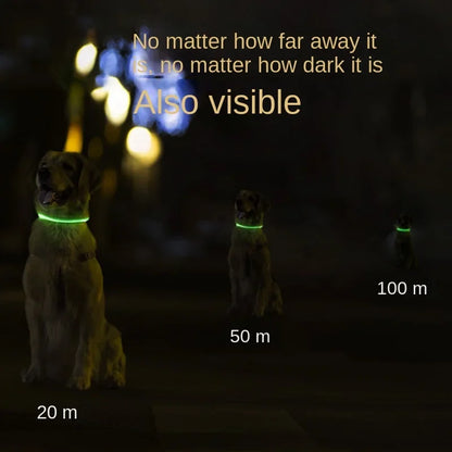 Adjustable LED Dog Collar - USB Rechargeable