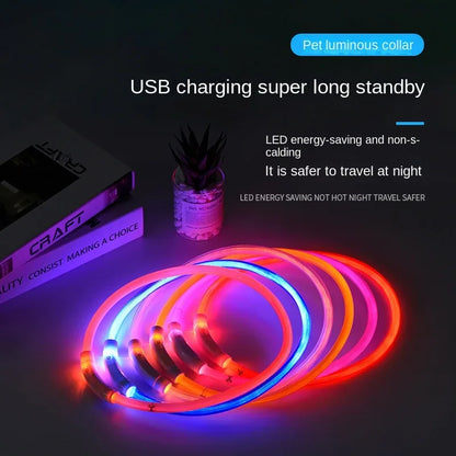 Adjustable LED Dog Collar - USB Rechargeable